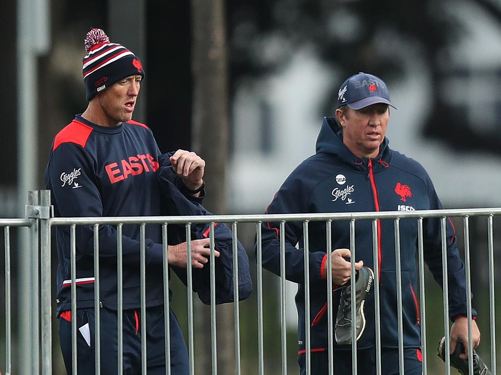 Fitzgibbon and Roosters head coach Trent Robinson had a tight bond Picture: Brett Costello