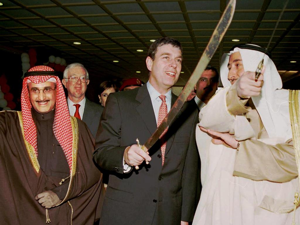 Wielding power ... Prince Andrew in 2000 in Kuwait City. Picture: AFP