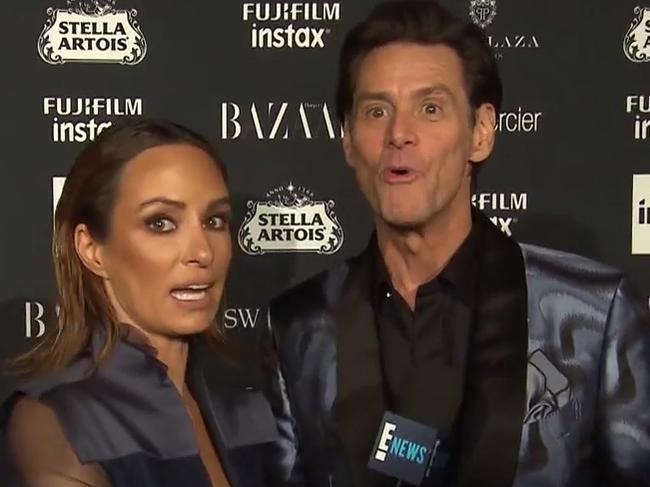 Jim Carrey left E! News presenter Catt Sadler gobsmacked in the weirdest red carpet interview ever.