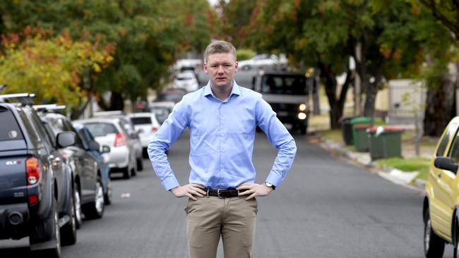 Tea Tree Gully Cr Lucas Jones said congestion at the Modbury Park ‘n’ Ride was causing residents to park in side streets. Picture: AAP/Sam Wundke.