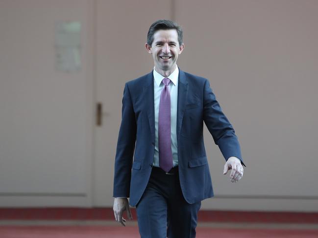 Minister for Trade Senator Simon Birmingham at Parliament House in Canberra. Picture Kym Smith