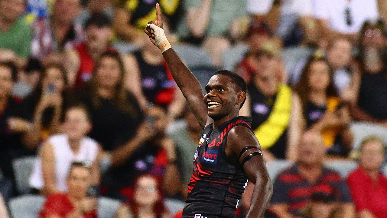 Indigenous football prodigy Irving Mosquito has set the AFL alight after scoring twice on debut in front of a packed Darwin crowd.