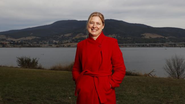 Minister Julie Collins member for Franklin at Bridgewater the day after the 2025 federal election. Picture: Nikki Davis-Jones