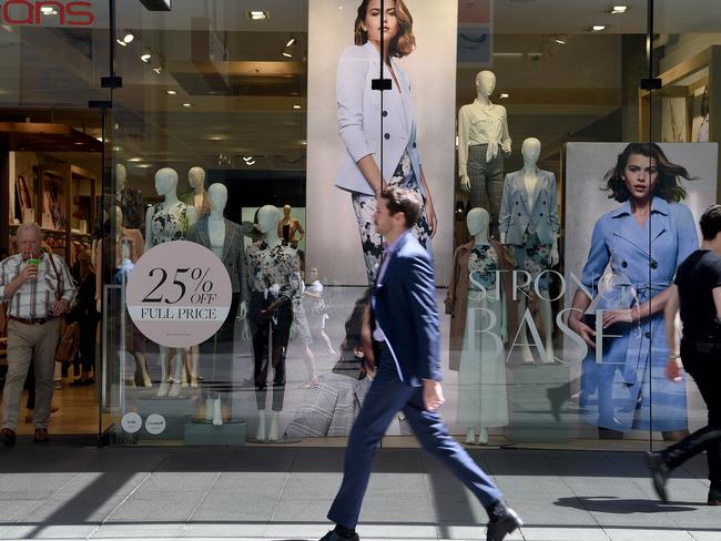 SYDNEY, AUSTRALIA - NewsWire Photos MARCH, 04, 2021: Shoppers are seen in Pitt St Mall, Sydney. Picture: NCA NewsWire/Bianca De Marchi