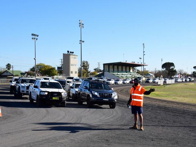 A drive-through testing centre in Dubbo. Picture: Getty Images