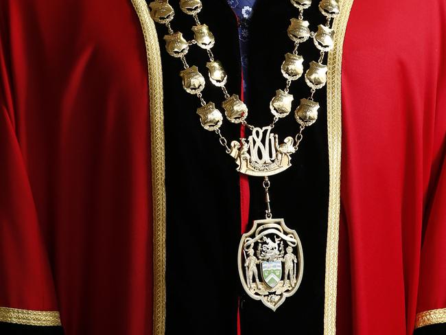 Bill Pickering is the new mayor of Ryde Council. He is pictured at the Council offices with his Mayoral robes and chains.