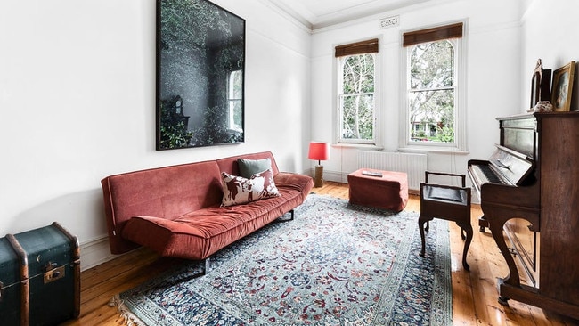 The stylish interior of the period Fitzroy North pad.