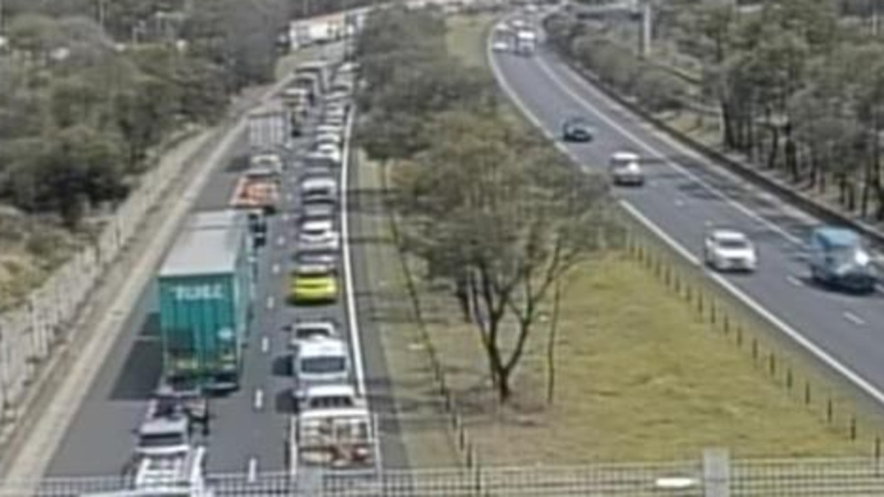 Cecil Hills Crash Traffic Backs Up After Truck Car Collision On M7 Au — Australias