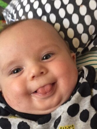 Baby Hayden Frost, who is buried at Kurri Kurri Cemetery after succumbing to an illness at just seven months old. Supplied.