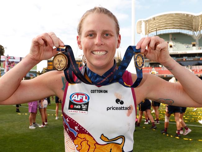 Kate Lutkins was best on ground in the 2021 decider. Picture: Michael Willson/AFL Photos via Getty Images