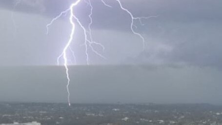 A lightning strike on the Gold Coast. Picture: Facebook