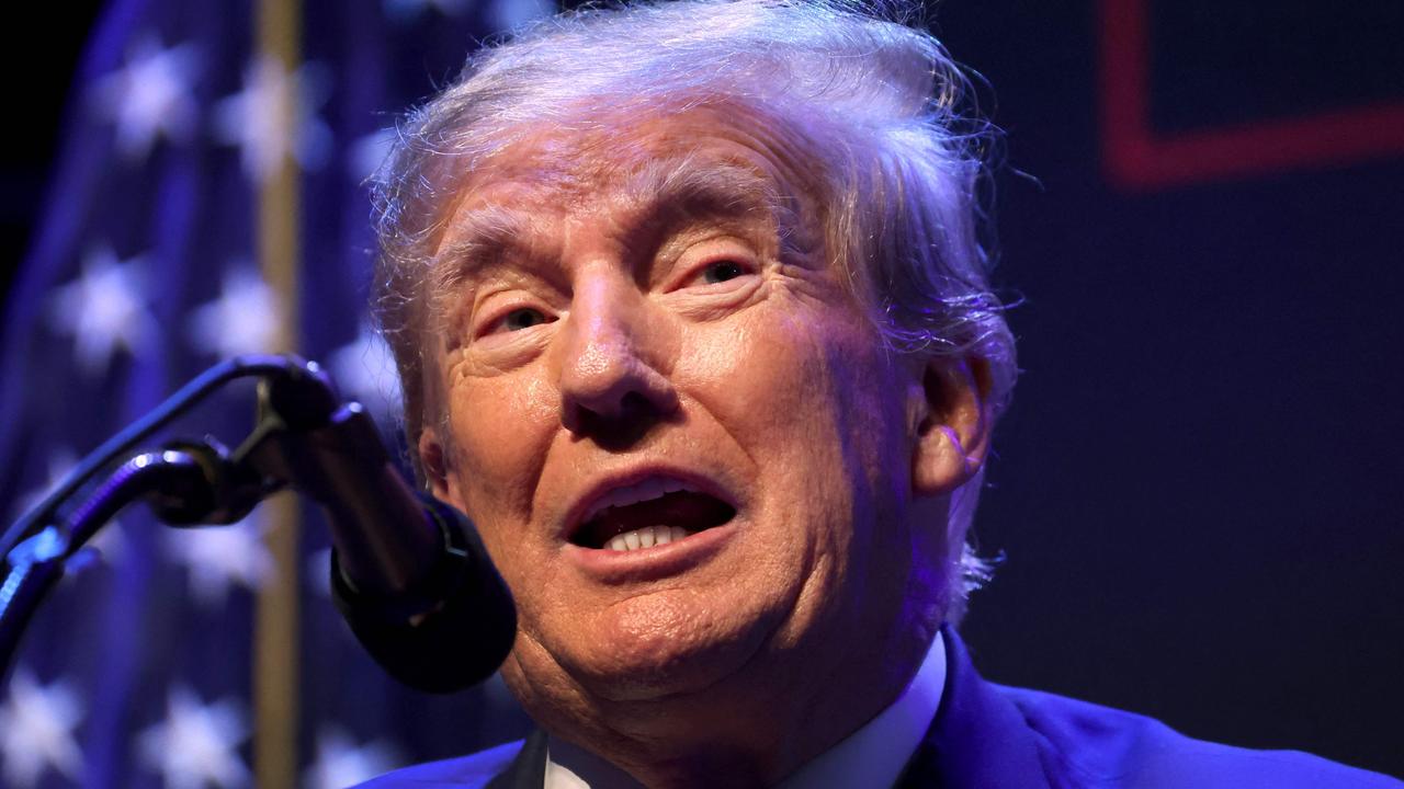 Former President Donald Trump speaks to guests gathered for an event at the Adler Theatre on March 13, 2023 in Davenport, Iowa. Picture: Scott Olson / Getty Images via AFP