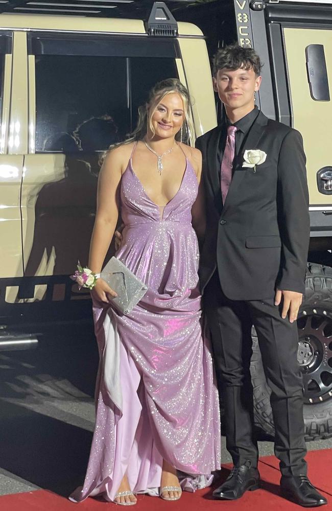 Students on the red carpet of the 2023 Xavier College School Formal at the Hervey Bay Boat Club