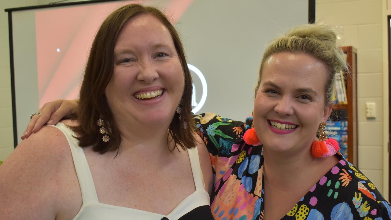 Daily Mercury editor Rae Wilson and Fallon Drewett at the Homemade Heroes launch at Split Spaces. Picture: Tara Miko