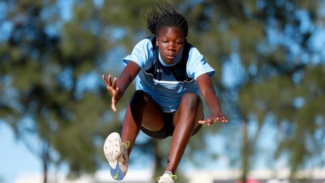 Athlete Raphaila Idris training for this month’s Australian All Schools championships.