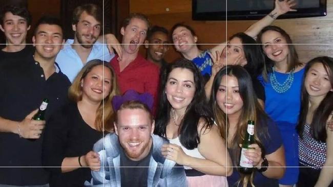 Bruno Filletti (second from left) posted this image of Tori Johnson with fellow Lindt Cafe workers. Picture: Facebook