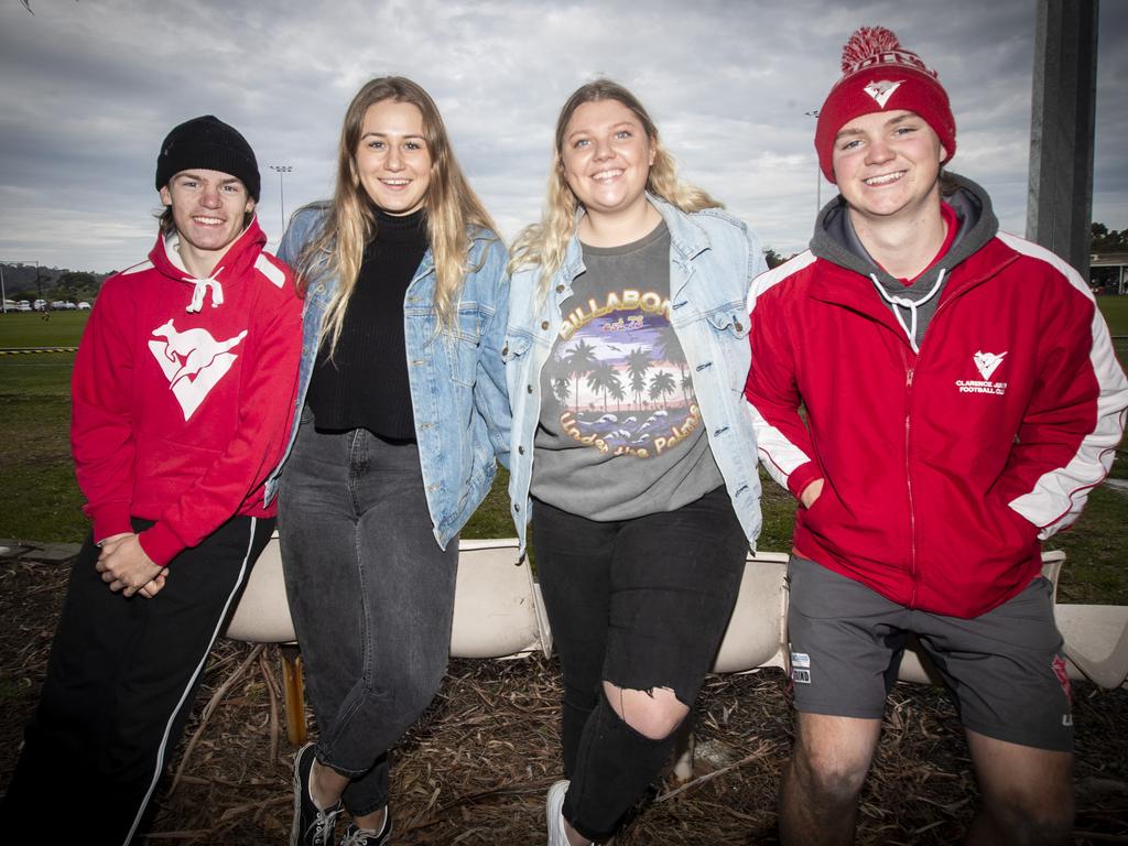 From left, Tyler and Sheridan Penwright, of Austins Ferry, and Chloe and Colby Whitelaw, of Howrah. Picture: LUKE BOWDEN