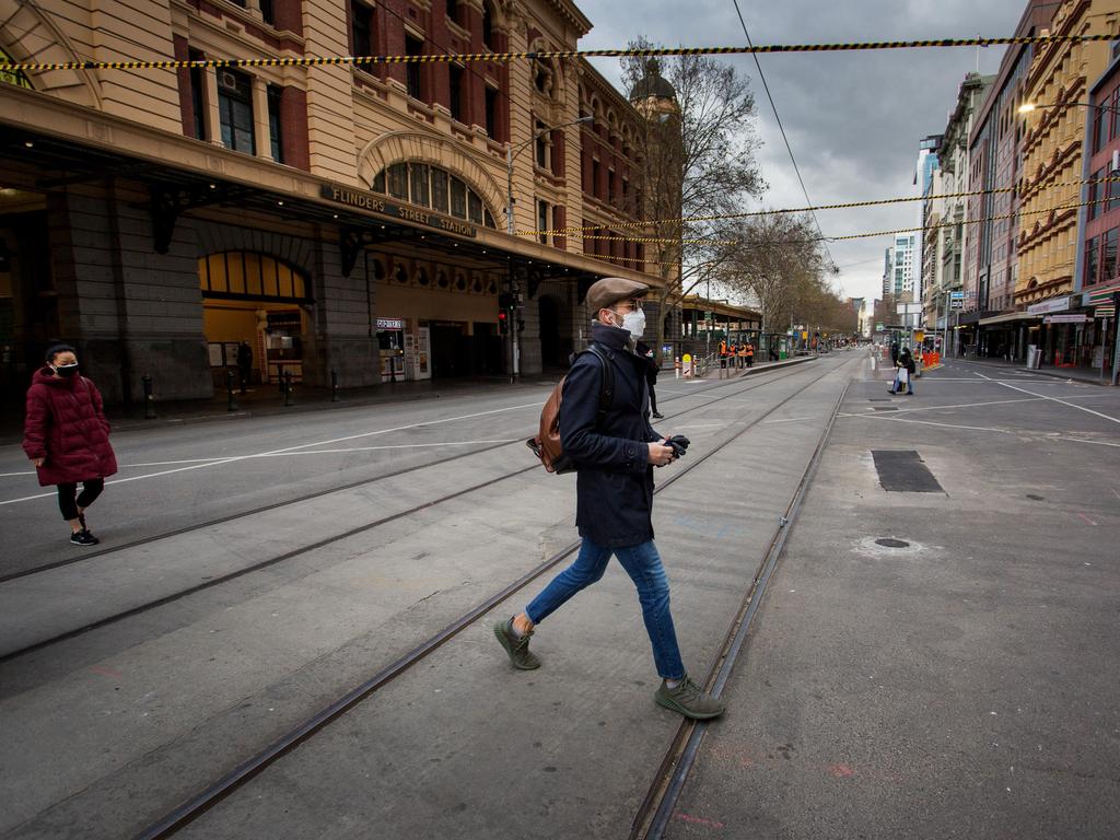 Flinders Street, Melbourne. Picture: Paul Jeffers/The Australian