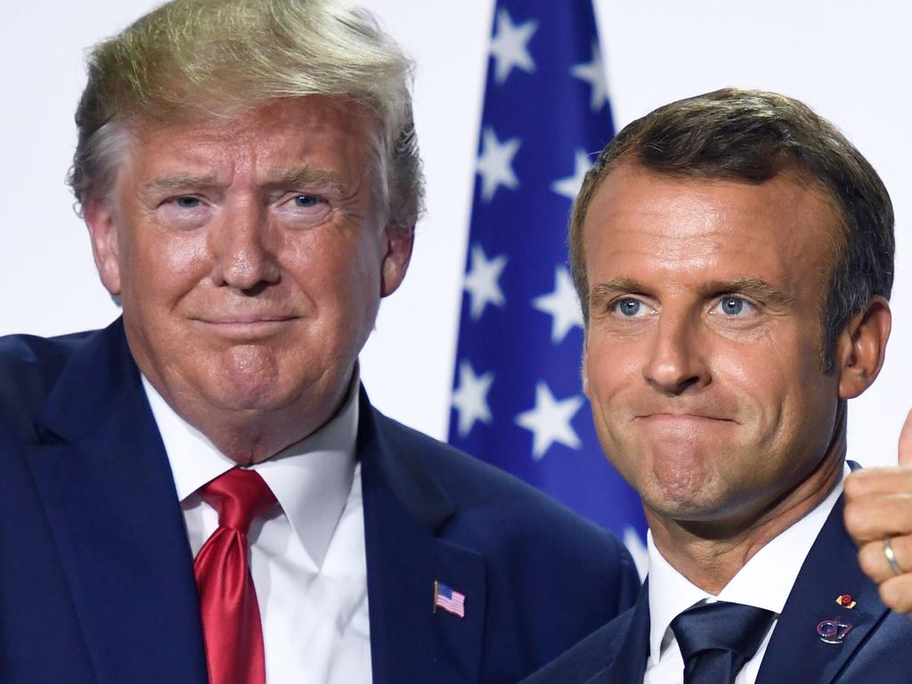 It all started so well between President Trump and President Macron. Picture: Bertrand GUAY / AFP.