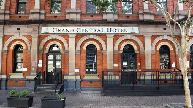 The closed Grand Central Hotel in Brisbane.