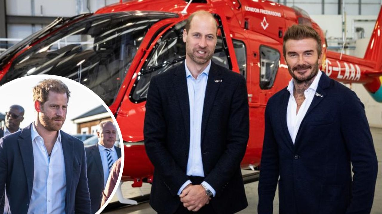 Harry flies again without Meghan as Wills hangs with Becks