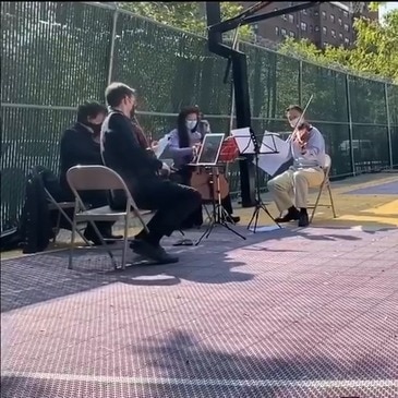 Quartet Has Cutest 'Conductors' During Special Outdoor Performance for Bronx School