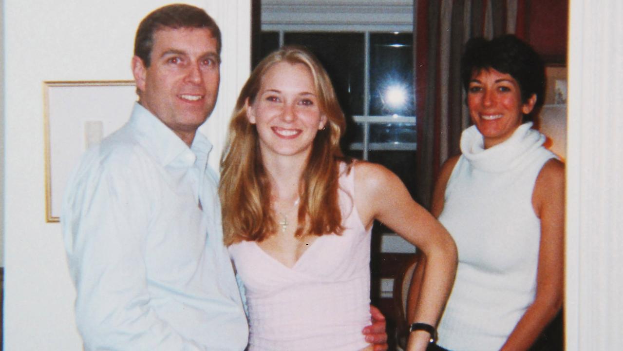 Prince Andrew and Virginia Roberts at Ghislaine Maxwell’s townhouse in London on March 13, 2001. Picture: Florida Southern District Court/Supplied