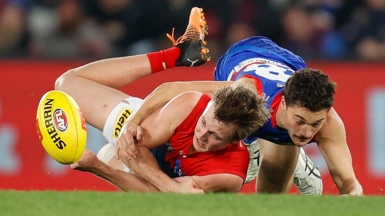 James Jordon played out the match despite hurting a knee in the first half. Picture: Getty Images