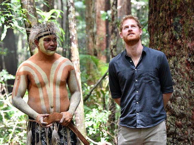 Harry was there to dedicate the K’gari/Fraser Forest to the Queen’s Commonwealth Canopy. Picture: AAP Image/Darren England