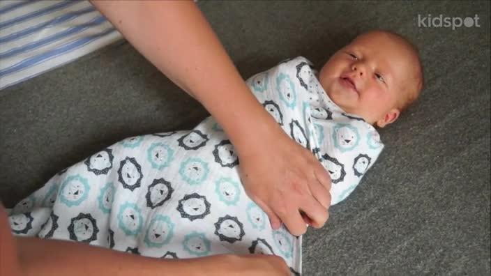 Follow these simple steps for swaddling your little one.