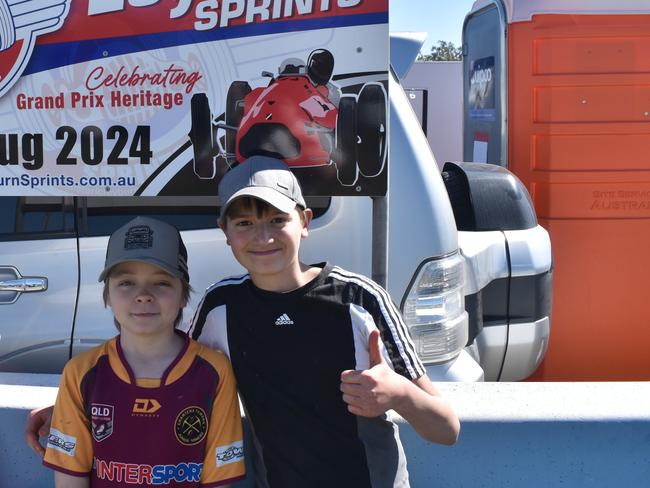 Billy and Harrison from Brisbane at the Leyburn Sprints, August 17, 2024. (Photo: NRM)