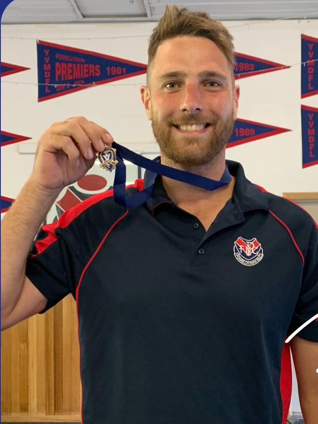 Ben Wratten with his medal in 2022. Picture: Facebook