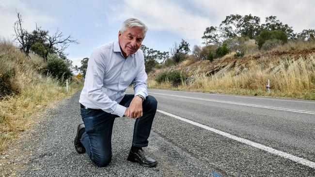 Alexandrina Mayor Keith Parkes near the crash site. Picture: AAP / Morgan Sette