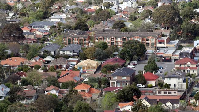 MELBOURNE, AUSTRALIA - NewsWire Photos, SEPTEMBER 21, 2023. Victorian Premier, Daniel Andrews, holds a press conference in Box Hill where he talked on fast tracking homes and housing developments.Generic view of houses in Box Hill.  Picture: NCA NewsWire / David Crosling