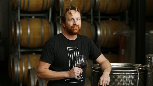 Winemaker Nick Glaetzer has invested in more wine making equipment for his Brooker Highway wine business, as well as investing in his own vineyard. He is pictured at his business. Picture: MATT THOMPSON