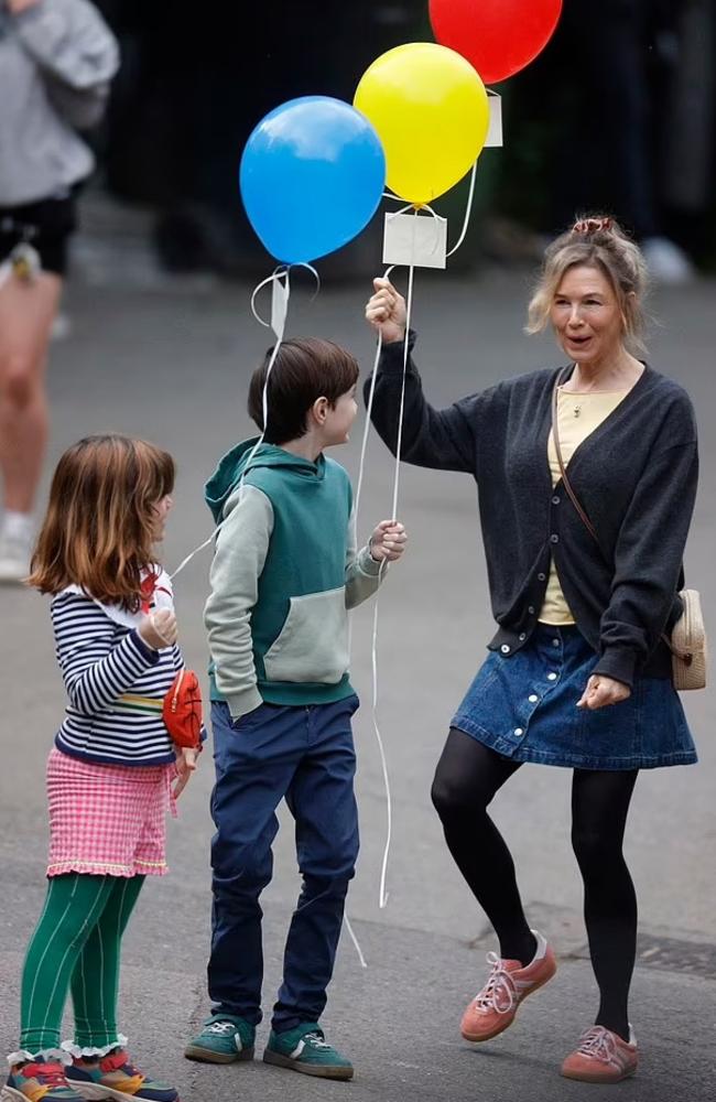 Renee Zellweger with her children in Bridget Jones: Mad About the Boy. It’s deeply affecting. Picture: Supplied