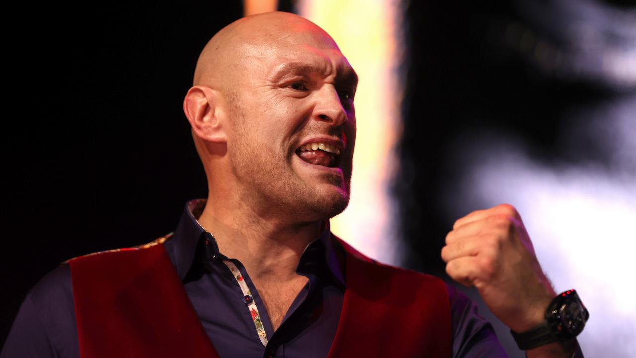Fury was at his best during a fiery press conference. (Photo by Alex Pantling/Getty Images)