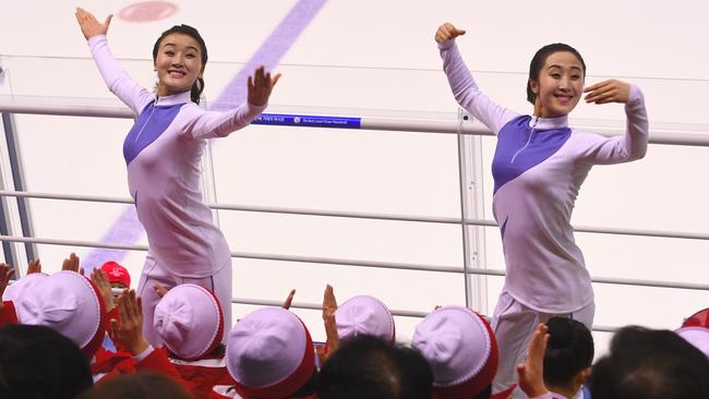 Winter Olympics 2018 North Korean Cheerleaders Meet Their Match 