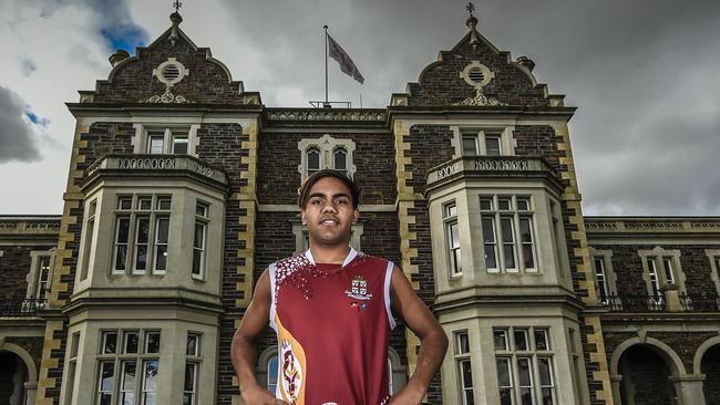 Prince Alfred College youngster Isaiah Dudley has been named in the under-16 All-Australian team. Picture: AAP/Roy VanDerVegt