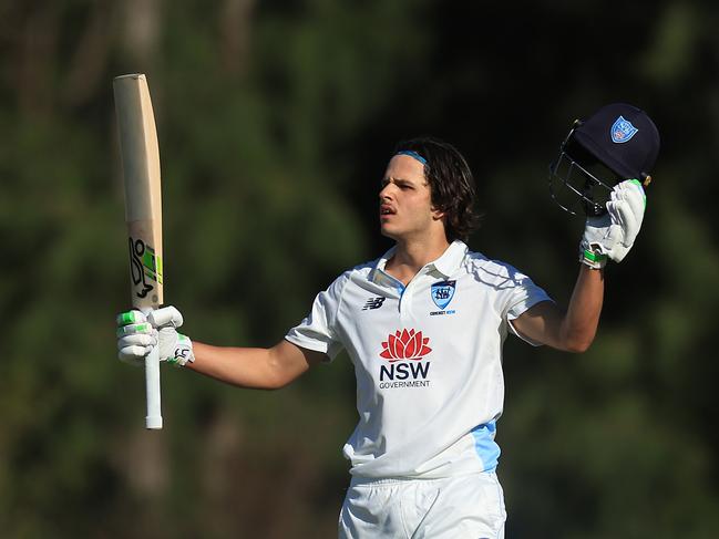 Sam Konstas became the youngest man to post two tons in a Shield match since Ricky Ponting. Picture: Getty