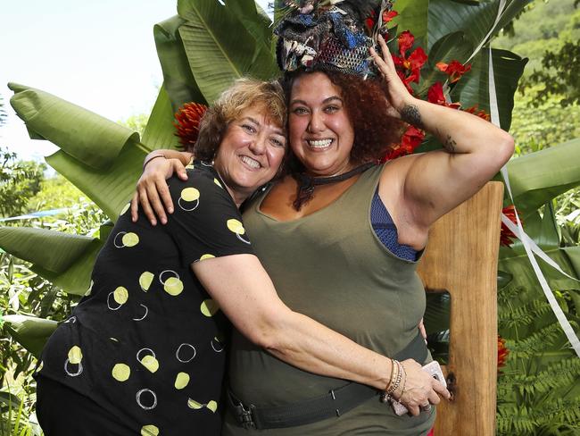 I'm A Celebrity ... Get Me Out Of Here! winner Casey Donovan gets a celebratory hug from her mum Tracey Axford. Picture: Dylan Robinson