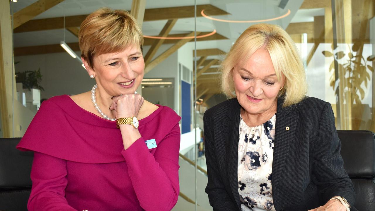 genU chair Ingrid Williams and new board member Elaine Carbines. Picture: Supplied.