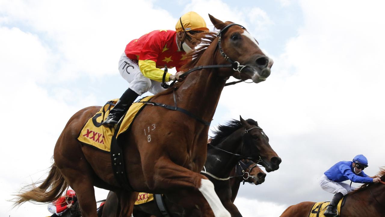 In The Congo and Tim Clark led the San Domenico Stakes from start to finish. Picture: Getty Images