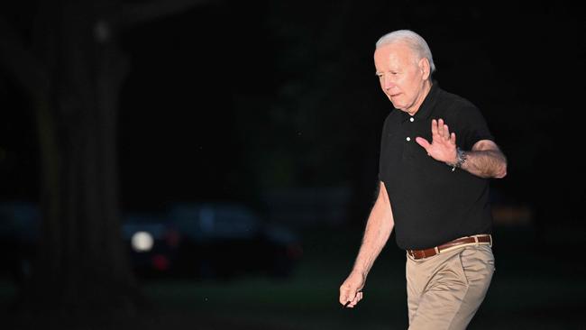 US President Joe Biden back at the White House late on Thursday after his European trip. Picture: AFP