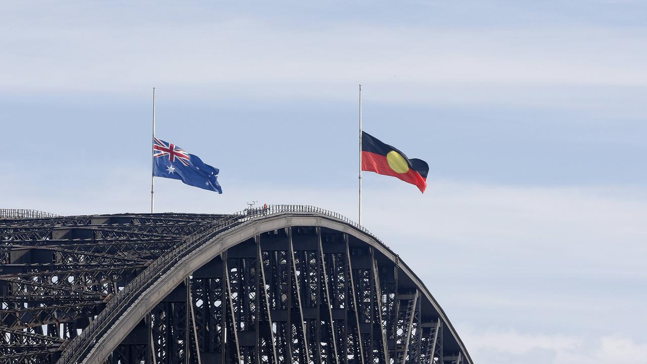 Opposition Leader Peter Dutton says he will ‘work with the state government’ in NSW to take down the Aboriginal and Torres Strait Islander flag from the Sydney Harbour Bridge. Picture: NewsWire / John Appleyard