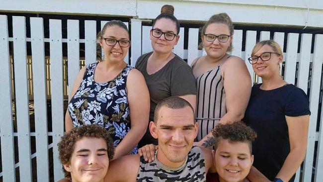 FAMILY FIRST: Colin&#39;s children (L-R): Katie Lentell, Natasha Parsons, Sharna Parsons, Sarsha Hansen, Seth Parsons, Travis Parsons, and Trae Parsons. Picture: Parsons family