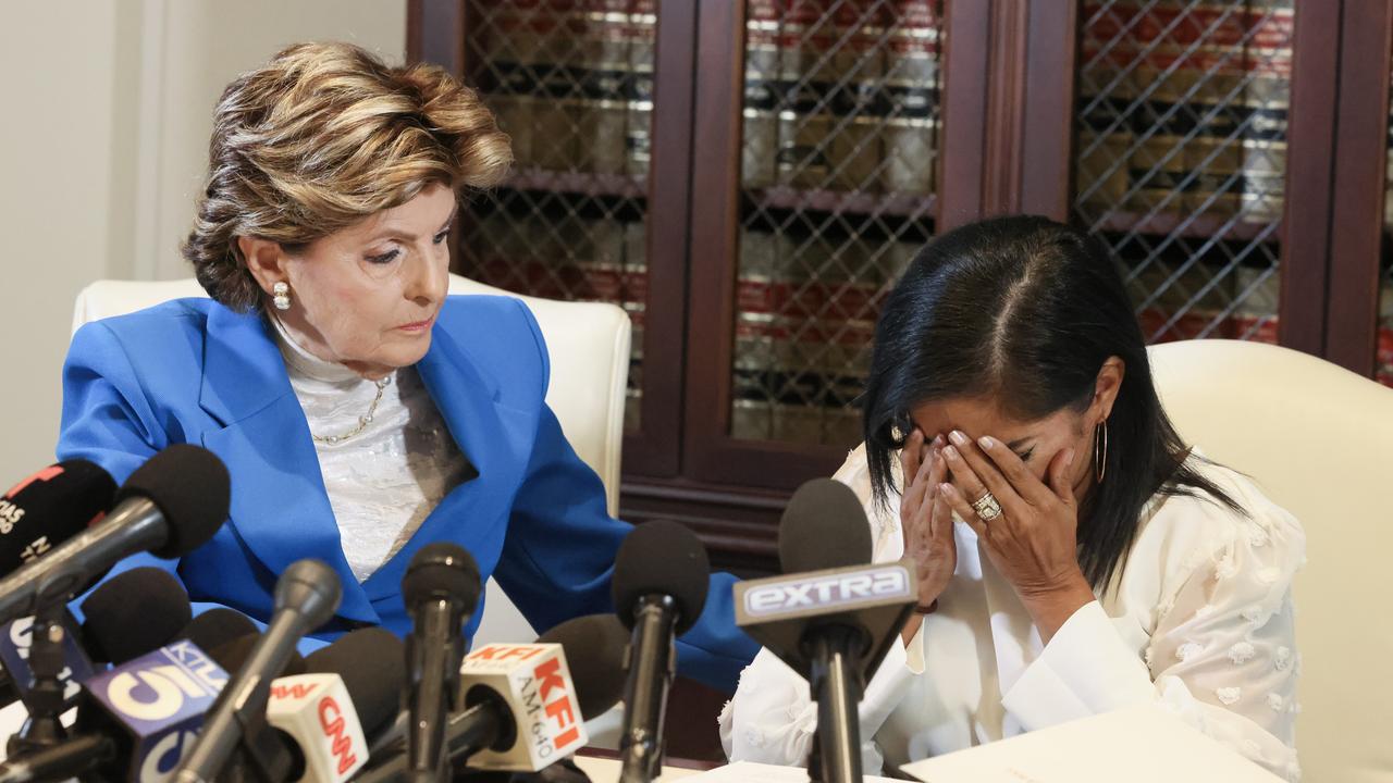 Graves had her lawyer Gloria Allred by her said at the press conference held in LA on Tuesday. Picture: Rodin Eckenroth/Getty Images