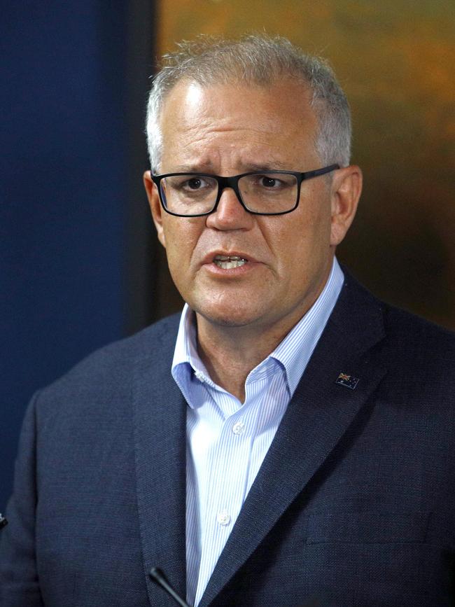 Scott Morrison is under fire for the government’s response to the floods. Picture: NCA NewsWire/Tertius Pickard