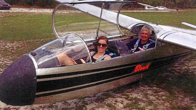 GLIDING: Instructor Alan Ing (right) and Emma. Picture: contributed