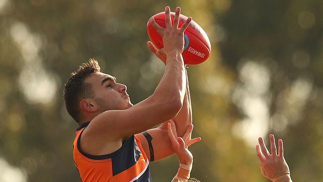 John Roumeliotis back in his Calder Cannons days. Photo: AFL Media/Getty Images.